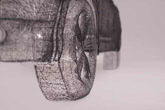 最新(圖/文/視頻)日產(chǎn)造世界首個(gè)最大3D打印筆雕塑 3D素描功力深厚
